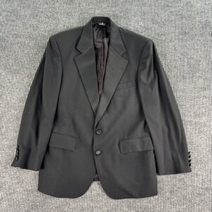 Polo University Club Tuxedo Jacket 42 S Black Wool Luxury Designer Ralph Lauren